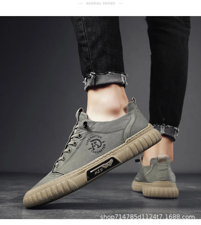 Men Sneakers Casual Canvas Shoes Breathable  Walking Flats Slip-on Man Vulacnized Shoes Summer Working Footwear Zapato De Hombre