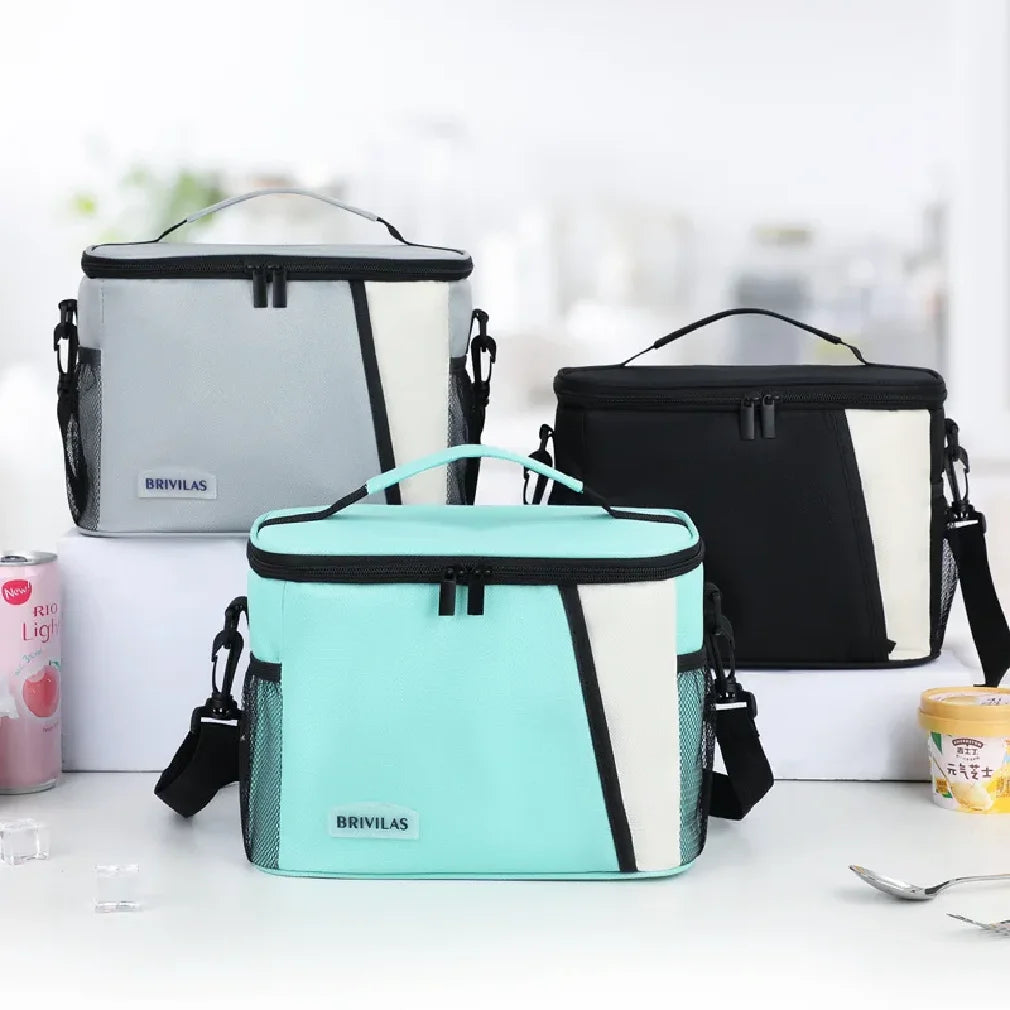 Insulated Lunch Bag Large Reusable Lunch Bags with Adjustable Shoulder Strap for Women Men, Ideal for Work, School & Outdoor Use