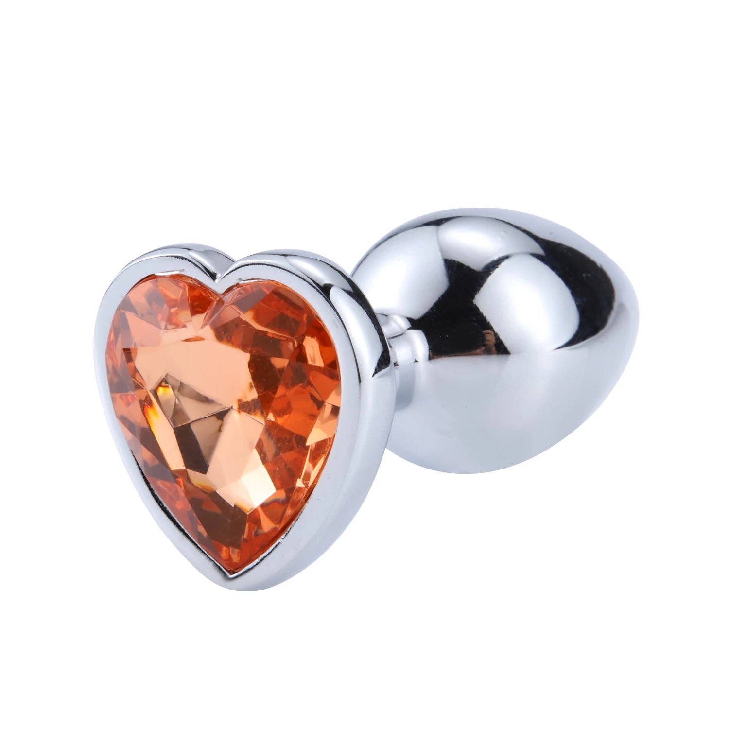 Luxury Heart Gem Metal Anal Plug Training Set Stainless Steel Butt Plug Kit for Beginners Men Women Couples Erotic Bedroom Game