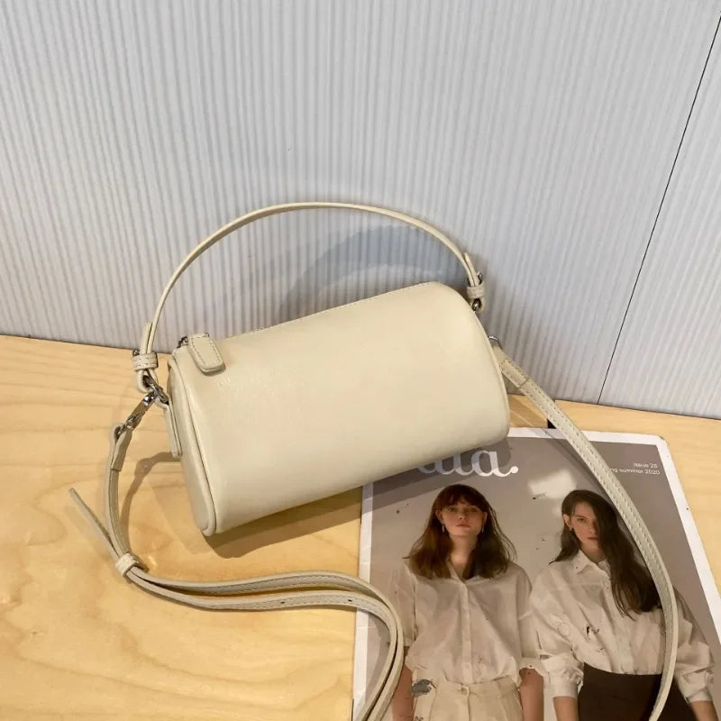 Ladies' Genuine Leather Small Shoulder Bag for Women Crossbody Fashionable Simple and Practical Soft Leather Darling Phone Bag