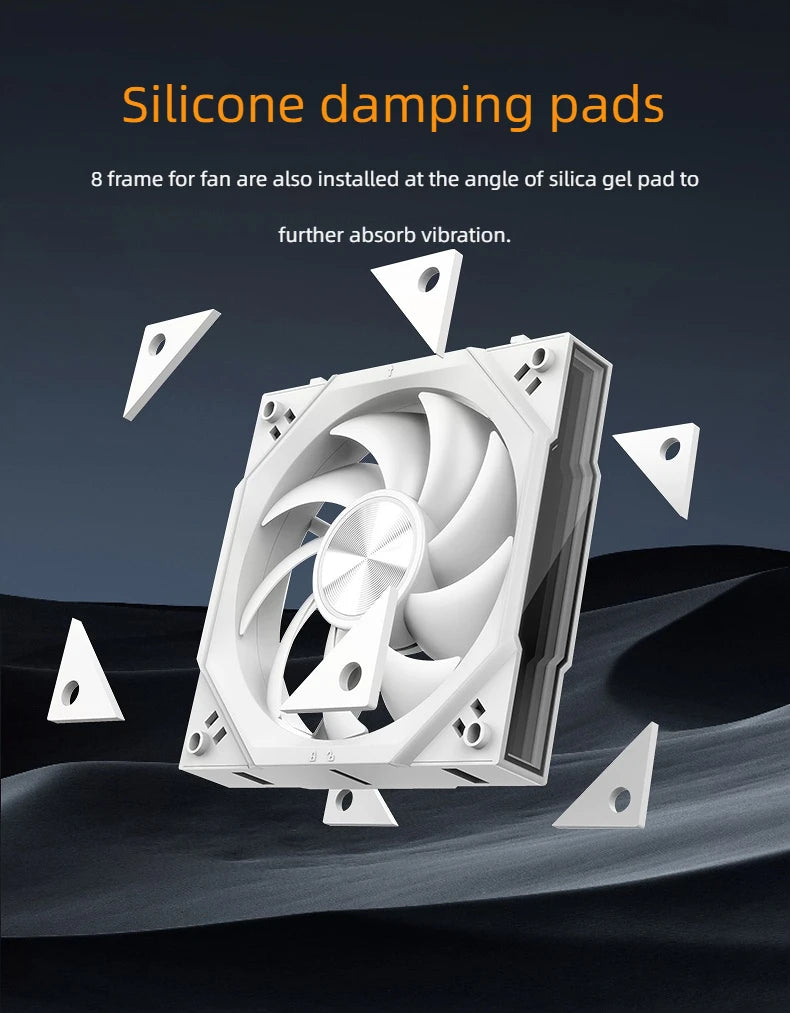 Guangchi V2 building block fan, 120mm case fan,12025 water-cooled fan, 5V ARGB light-emitting fan, convenient for combination.