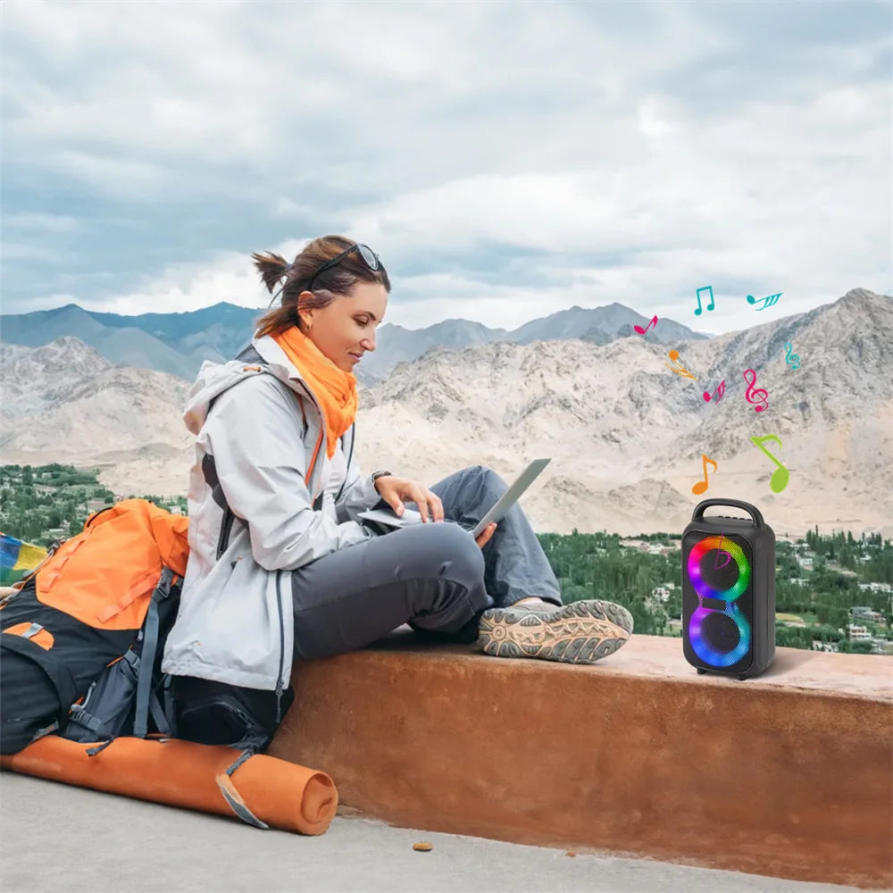 1000W Party Portable Speakers Bluetooth Wireless Boombox Sound Large Speaker Dual 3 Inch Subwoofer for Outdoor Dancing Family