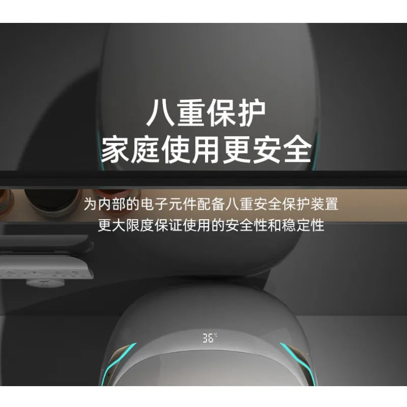 Egg-shaped smart toilet seat, fully automatic integrated household waterless pressure toilet, very practical