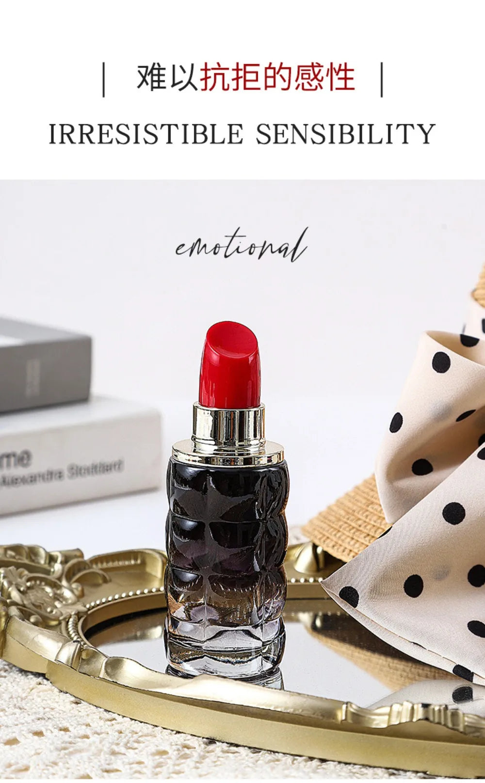 50ml It's My Lady Women Perfume Long Lasting Warm Woody Floral Light Scent Lipstick Cap Wavy Bottle Night Dating Party Fragrance