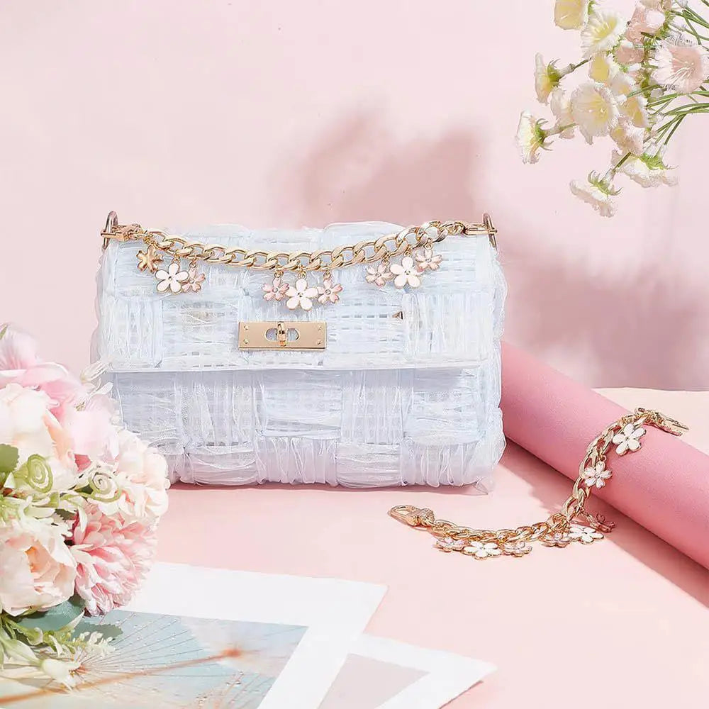 Personality Phone Charm New Chain Flower Wrist Style Anti Fall Phone Rope Bag Extension Strap Fashion Cherry Blossom Bag Pendant