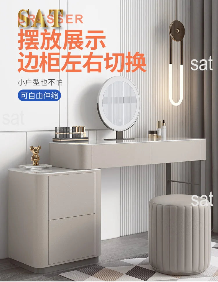 Modern Vanity Table with Mirror & Storage