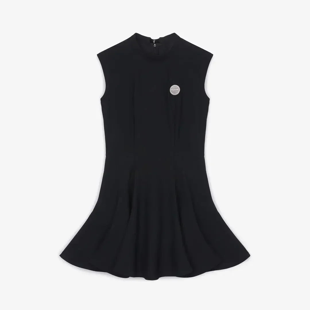 Women Golf Dress Summer Sleeveless Black Sports Dresses Outdoor Slim Fit Sexy Beige Black Outfit Women Clothing