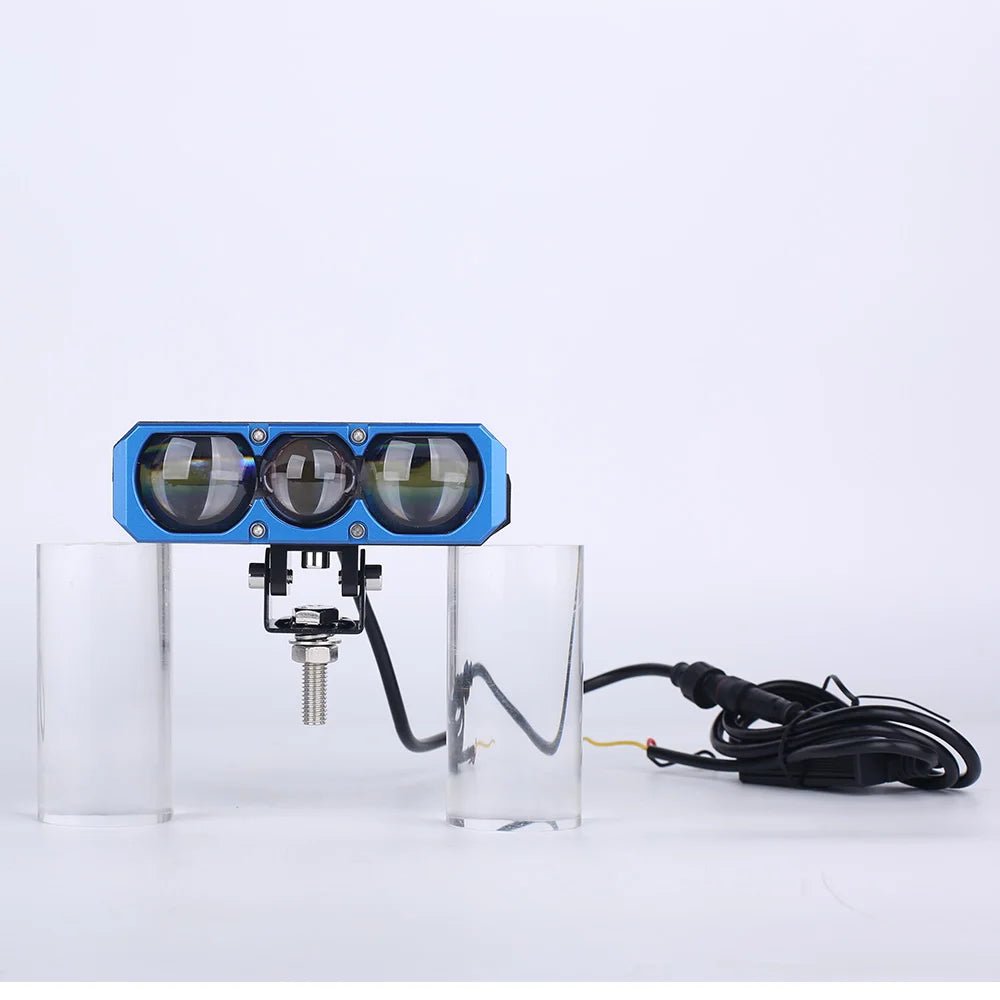 3Lens Spotlight Projector 6000K LED Grille work Light for Car Motorcycle Auxiliary Light Fog Lamp High Power Laser Direct Grid
