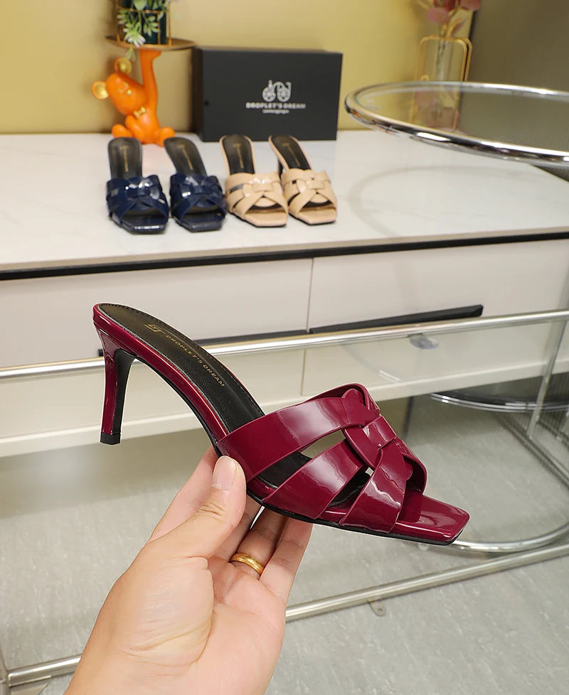 Fine heeled classic design, elegant and sexy style for women, high comfort, suitable for various occasions, fine heeled slippers