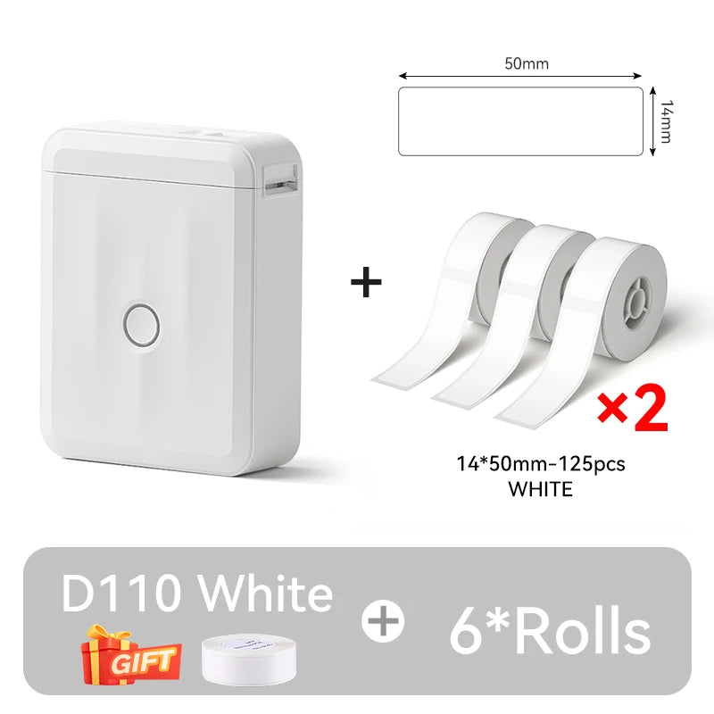 Niimbot D110 Mini Portable Thermal Printer Smart Pocket Self-adhesive Label Printer Bluetooth Price Label Sticker Maker For Home