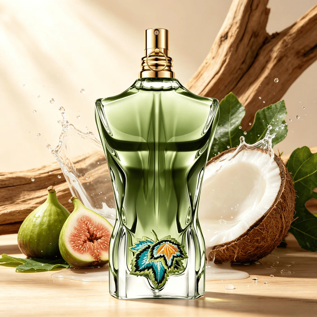 Jean Paul Gaultier Le Beau Paradise Garden Eau De Parfum for Men - Long Lasting Fresh Woody Aquatic Men's Cologne with Coconut Water, Green Fig & Sandalwood - Designer Fragrance Spray