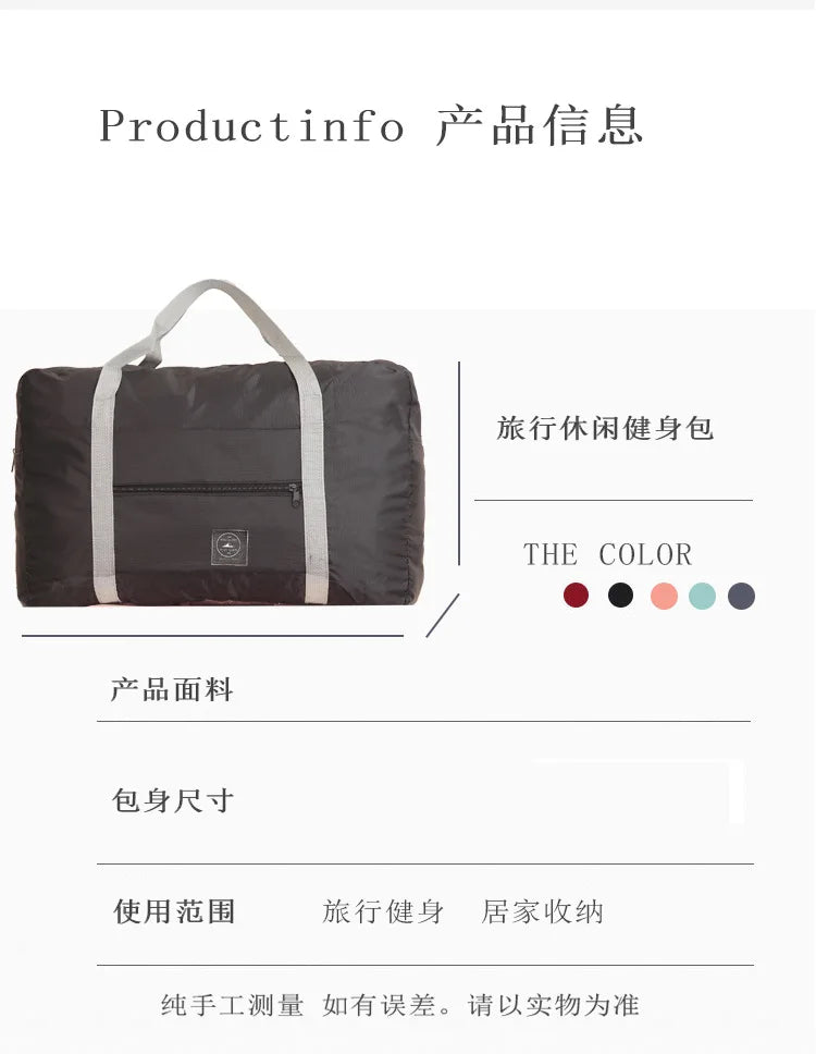 Travel Bag Folding Travel Storage Bag Travel Storage Bags Boarding Luggage Clothes Handbags Picnic Move House Large Handbag