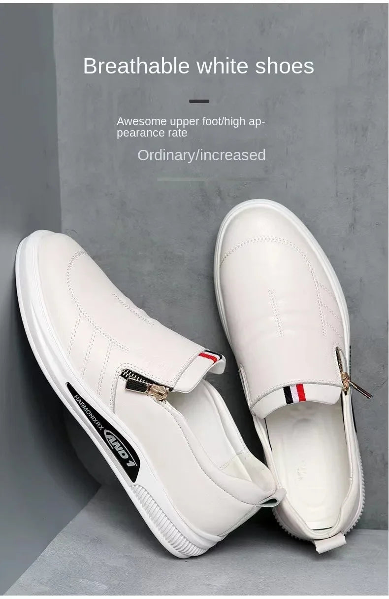 Casual Leather Shoes Men Loafers Trend Brand Business Shoes Autumn Slip on Flat Man Sneakes Comfortable Moccasins Zapatos Hombre