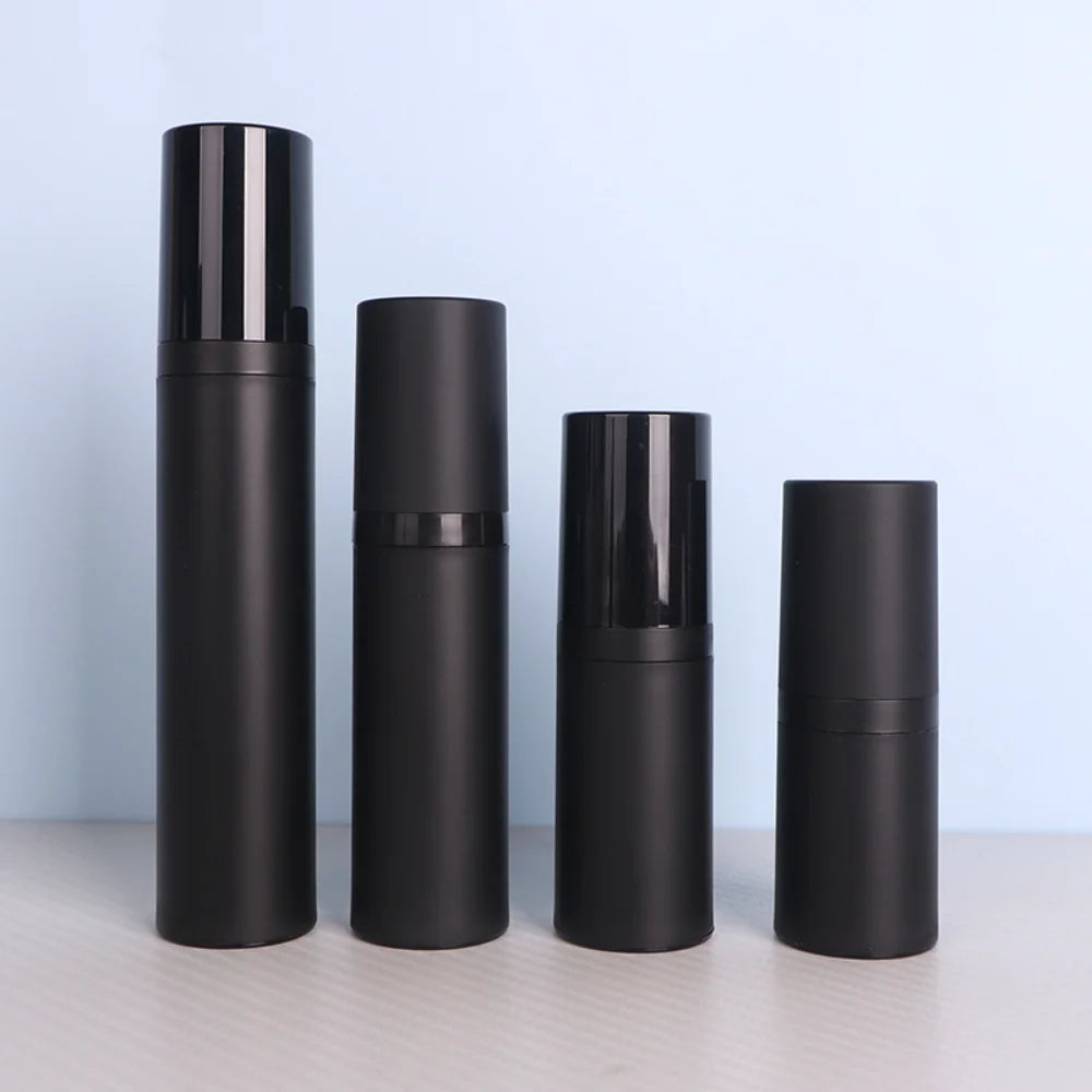 Plastic Pump Bottle 15ml 30ml 50ml Vacuum Pump Bottle Travel Bottling Container Black Lightproof Airless Spray Bottle Lotion