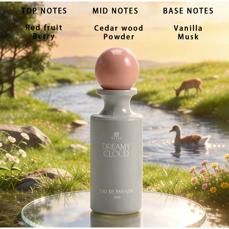 Luxury Floral Fruity Perfume,Cylindrical Gift Box Women's Scent,Rose/Jasmine/Sandalwood/Amber/Vanilla/Musk/Raspberry Fragrance