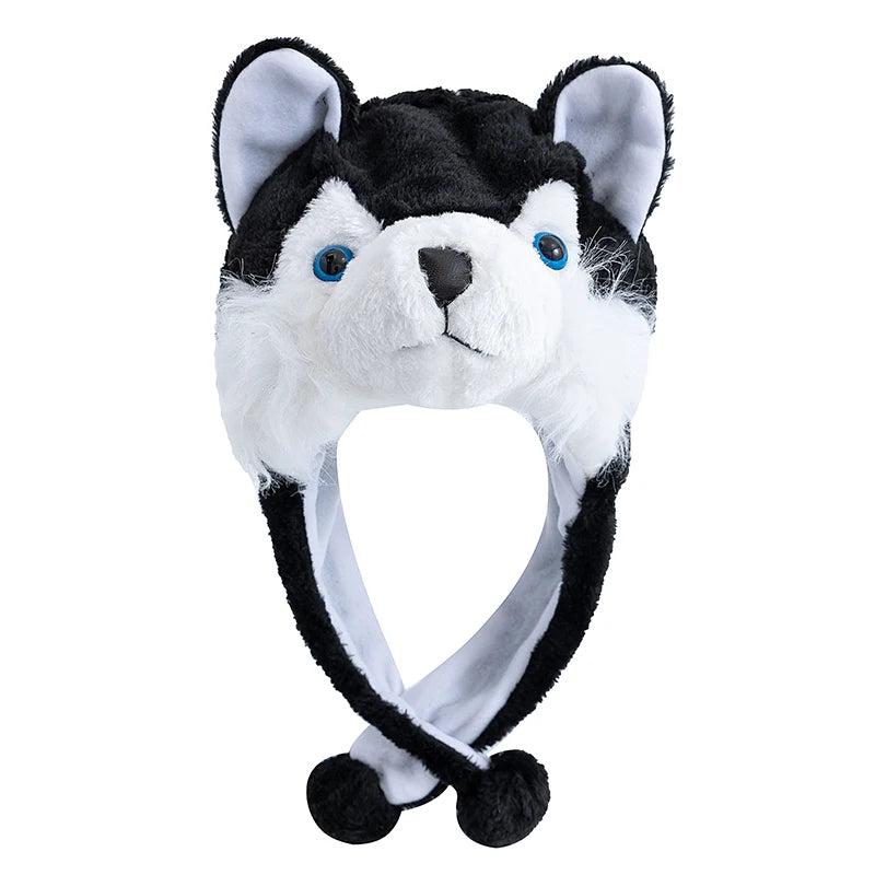 Hot Sale Unisex Funny Bulls Head 3D Animal Style Decorative Hat Winter Cap For Men Women Plush Fur Lovely Family Hat