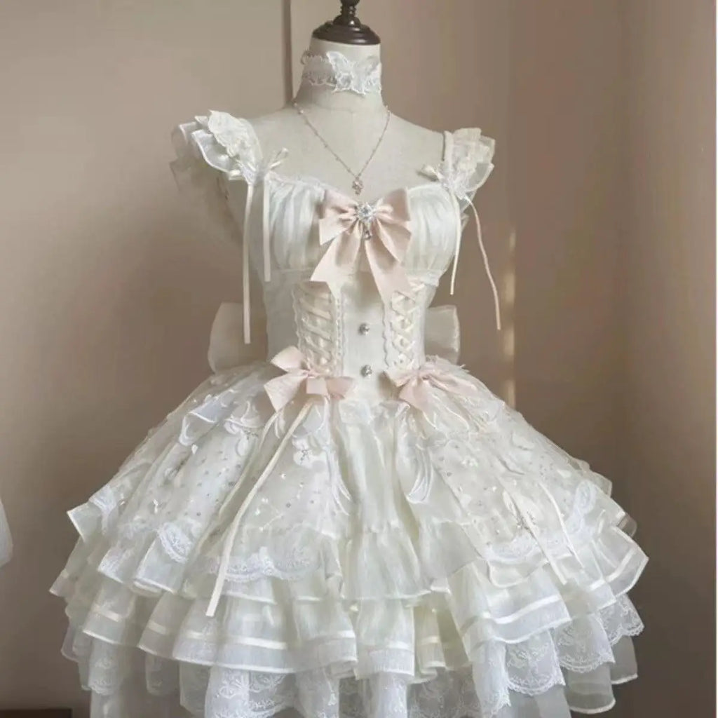 Gothic Y2k Sling Dress Women Harajuku Retro Tulle Ruffles Trim Christmas Party Outfit Grunge Aesthetic Sleeveless Elegant Wear