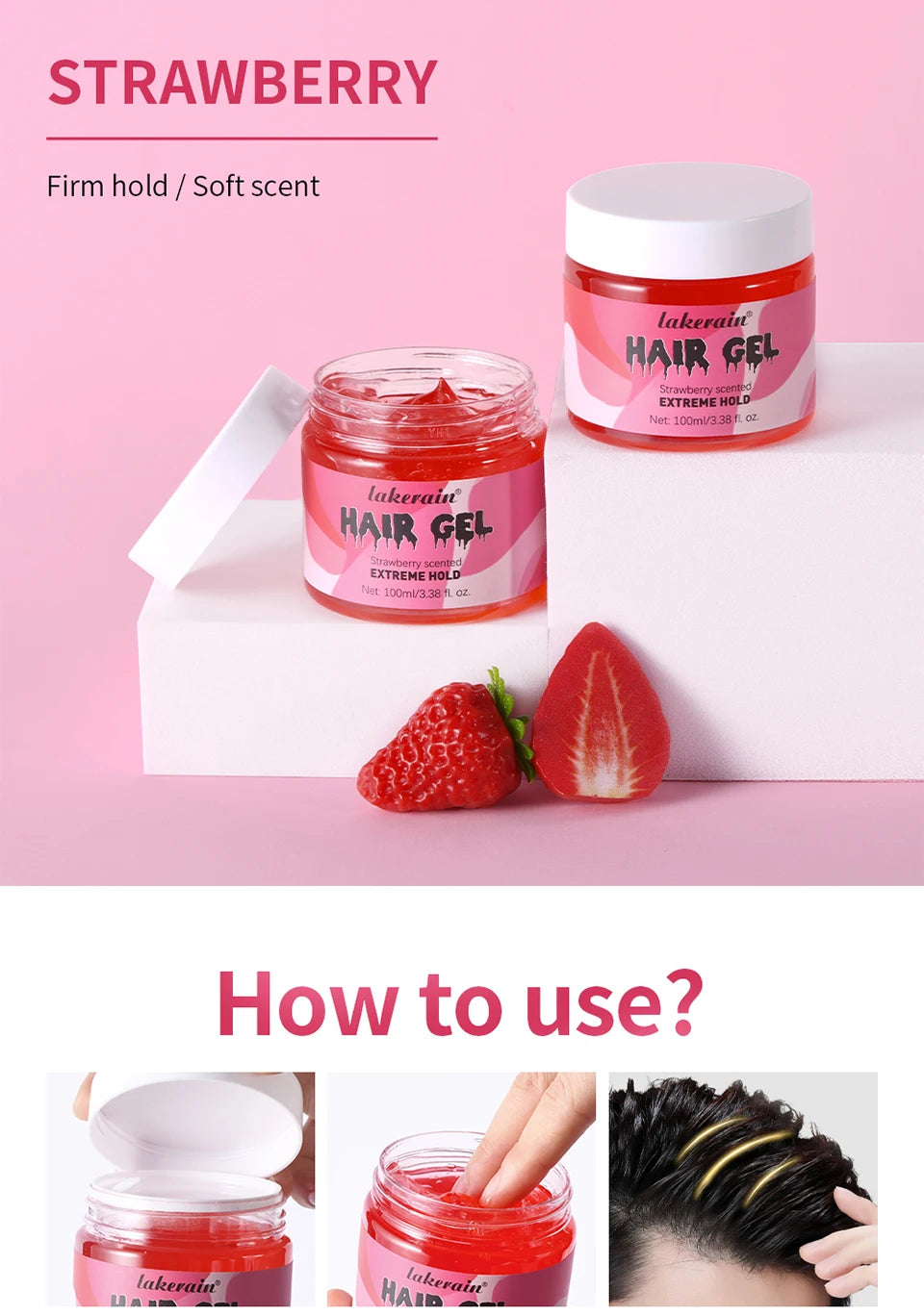 Edge Control Hair Cream Anti-Frizz Curl Defining Smoothing Moisturizing Non-Sticky Styling Cream