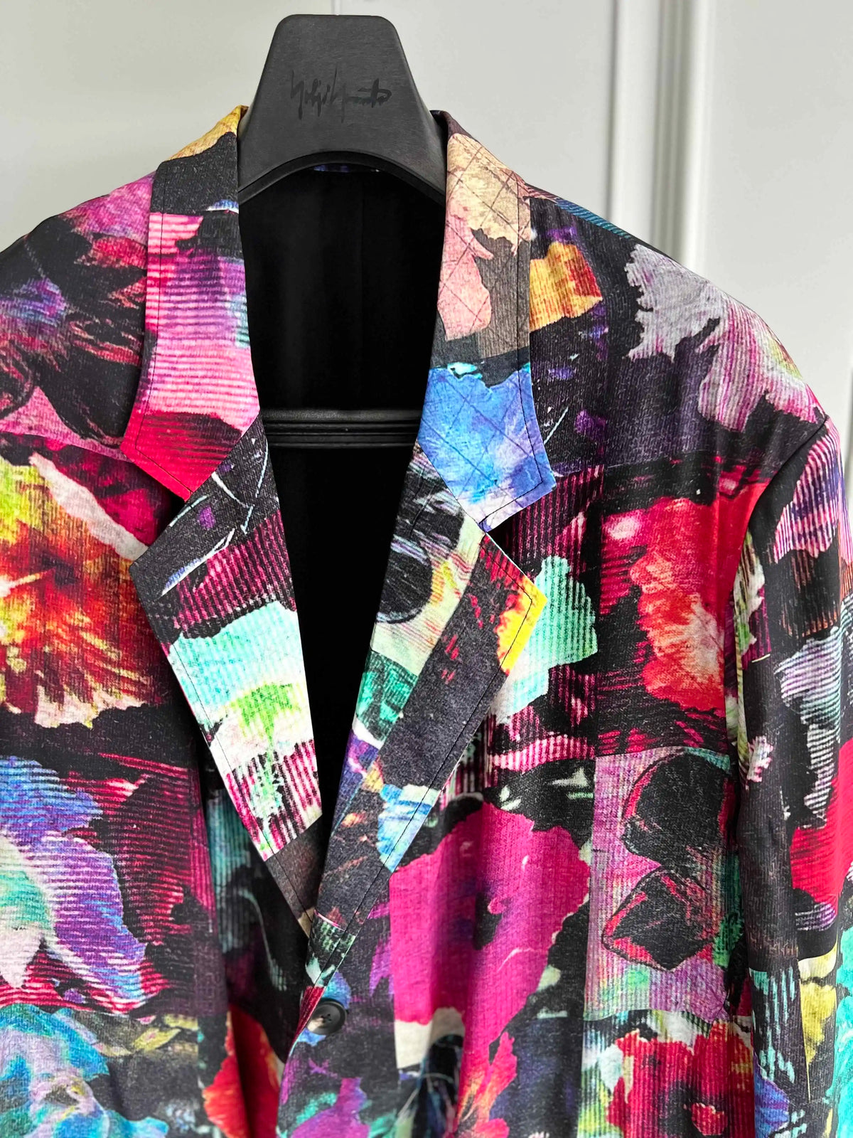 TOP-YAMAMOTO's original design, "Flower Encyclopedia", floral trench coat designer, Sangcan Silk Coat