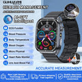 2026 New AI-Diagnosis Care Smartwatch Accurate ECG Uric Acid Lipids Blood Pressure Body Fat IP68 Waterproof Fitness Smartwatch