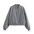 MUJER 2025 Women Jacket Cropped Bomber Jackets For Women Beige Black Tweed Jacket Woman Fashion Long Sleeve New In Short Coats