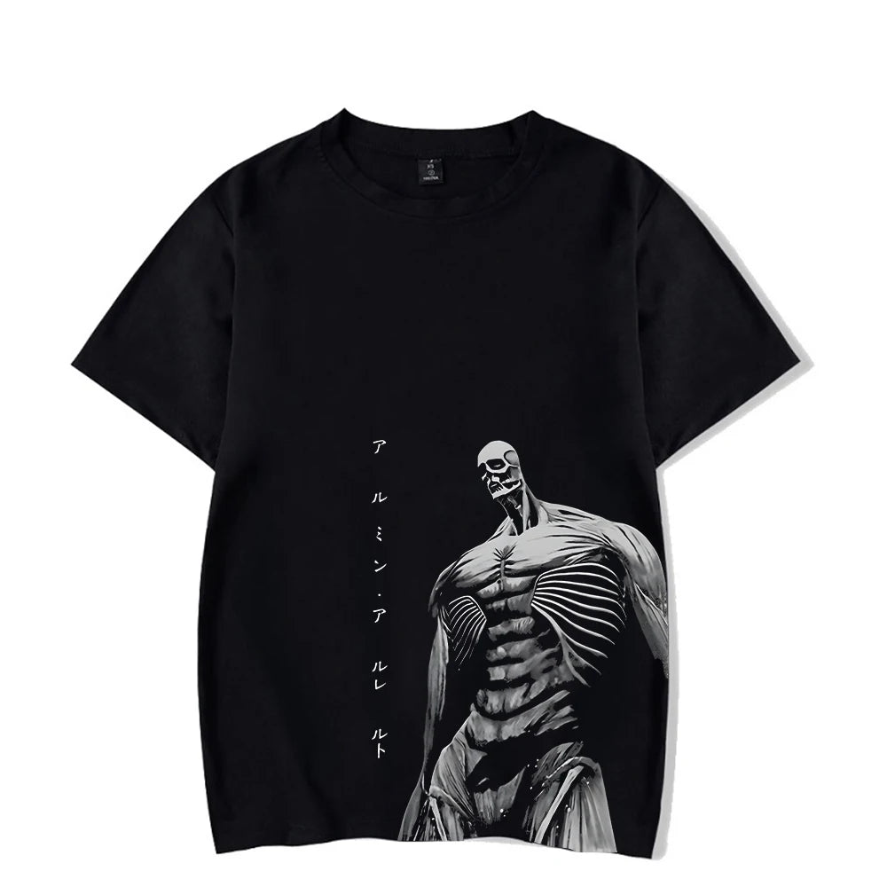 Hip Hop T-Shirt Anime Printed Streetwear Short Sleeve Vintage Japanese Graphic TShirt Men Harajuku Casual Loose Washed Tees