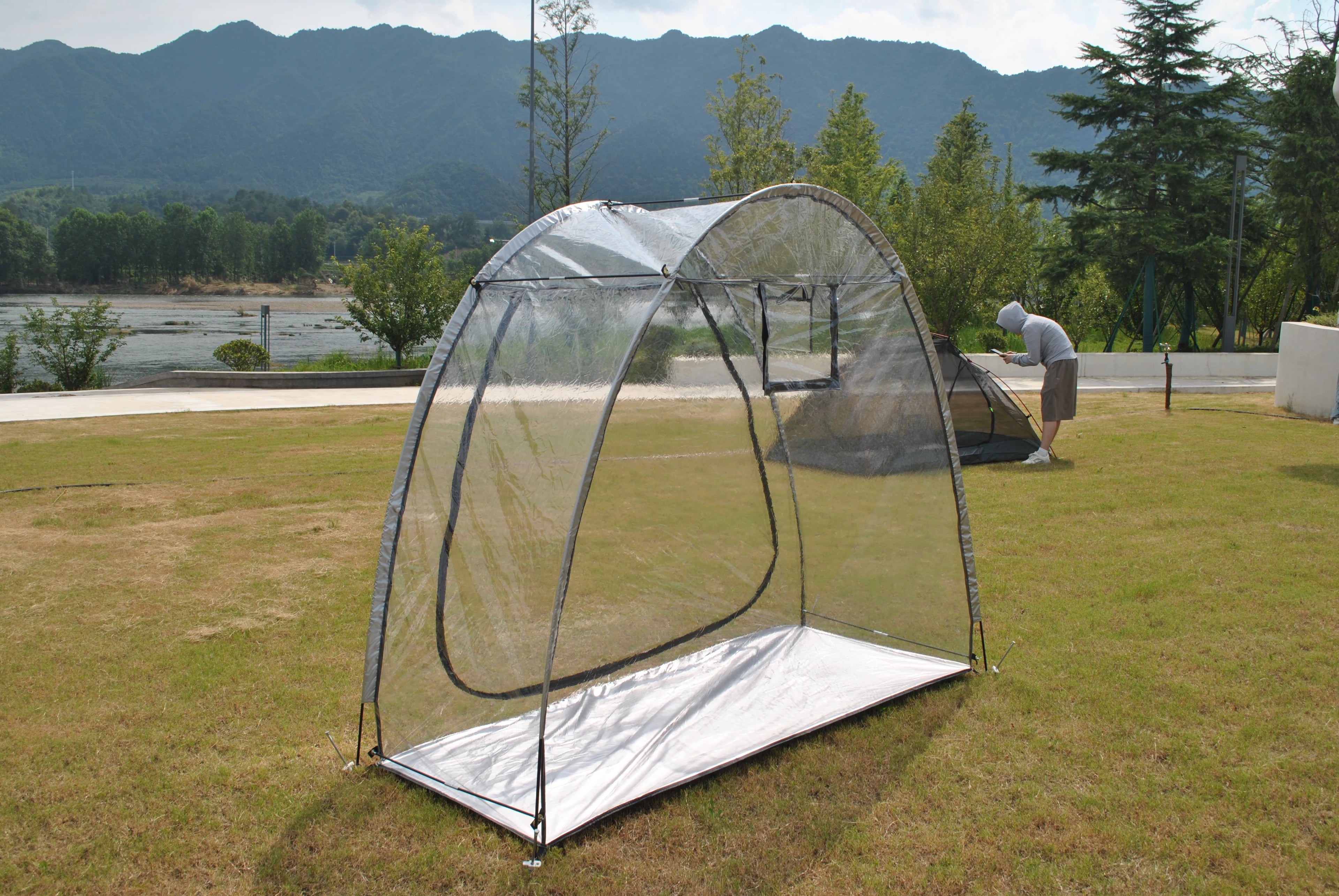 Weather Resistant Outdoor Clear Tent for Bike Trip Camping Picnic Winter Sports Transparent Fishing Shelter Garden 4 Season