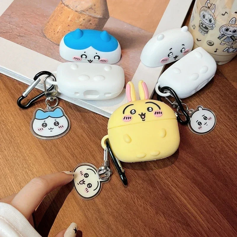 Cute Cartoon Anime Chiikawa Earphone Case For Airpods 5 1 2 3 4 Pro 2 3 Wireless Bluetooth Headset Protective Soft Slicone Cover