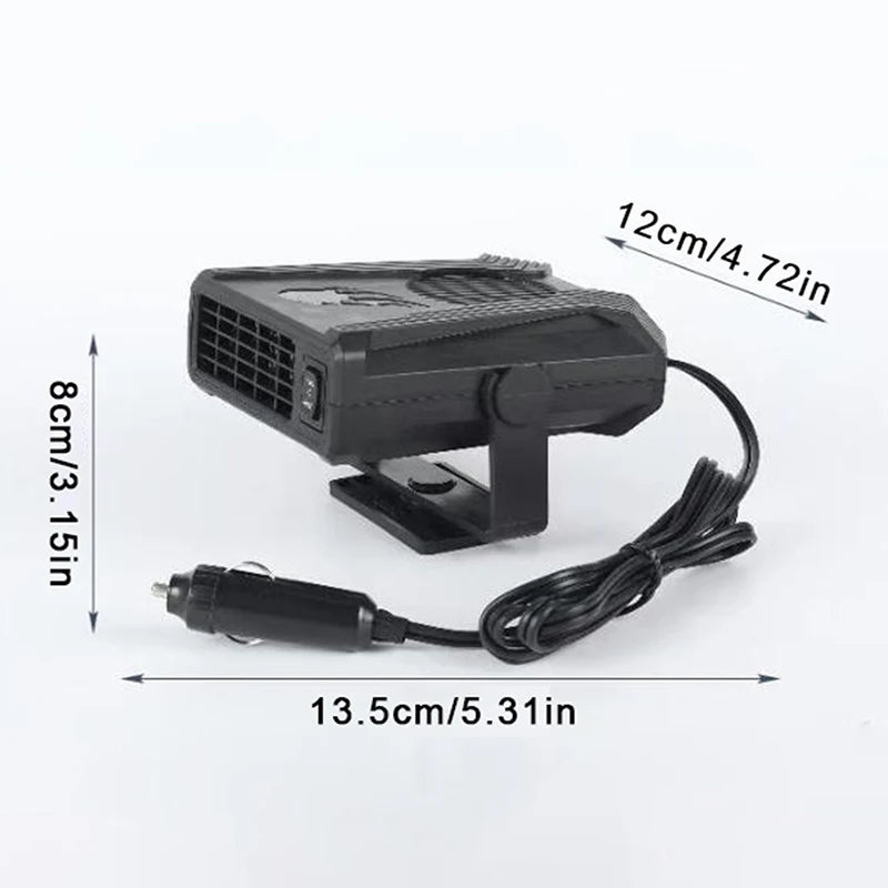 12V/24V Electric Car Heater Air Cooler Fan Portable Windshield Defogging Demister Defroster Heating Dryer Accessory