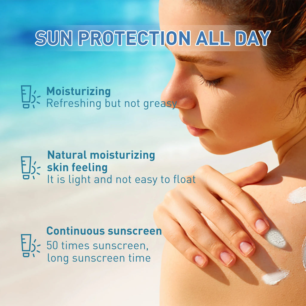 SPF50+ Facial&Body Sunscreen Oil Contr ol Brightening UV Protection Face Cream Lightweight Moisturizing Non Greasy Face Lotion