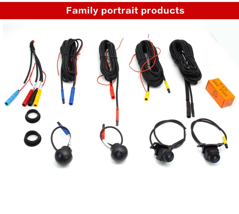Smartour Universal 3D 360 4 Camera AHD 1080P 720P Car Surround View Camera System Reverse Camera For Android Radio Stereo Player