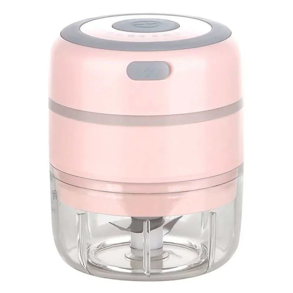 Electric Mini Garlic Chopper  Portable Cordless Vegetable Blender, Onion Mincer with USB Charging for Baby Food, Chili, Herbs