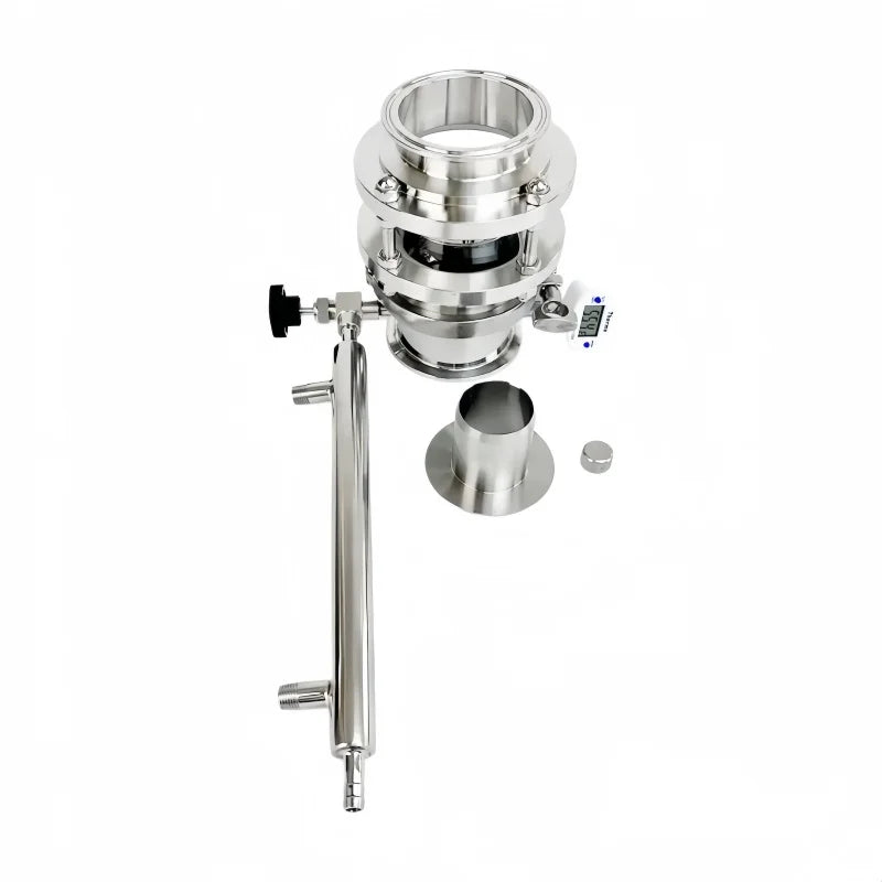 3" (76mm)OD91mm Sight Glass Rectification Module Set With Condenser And Thermowell Nipple  For Distillation,SS304