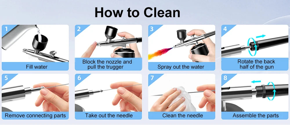 Nails Art Painting Airbrush With Compressor For Cake Decoration Makeup Manicure Nail Airbrush Portable Varnish Paint Sprayer Gun