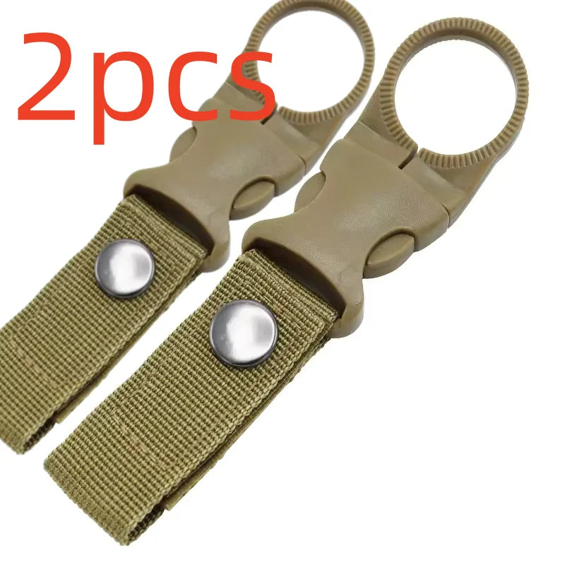 Buckle Hook Water Bottle Holder Clip Climbing Carabiner Belt Backpack Hanger Hooks Water Bottle Nylon Webbing Multifunction Wate