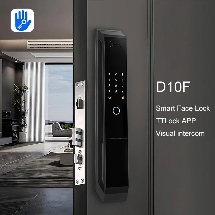 WiFi Facial Recognition Video Intercom Fingerprint Door Lock Fully Automatic Anti-theft TTlock 3D Face Smart Locks