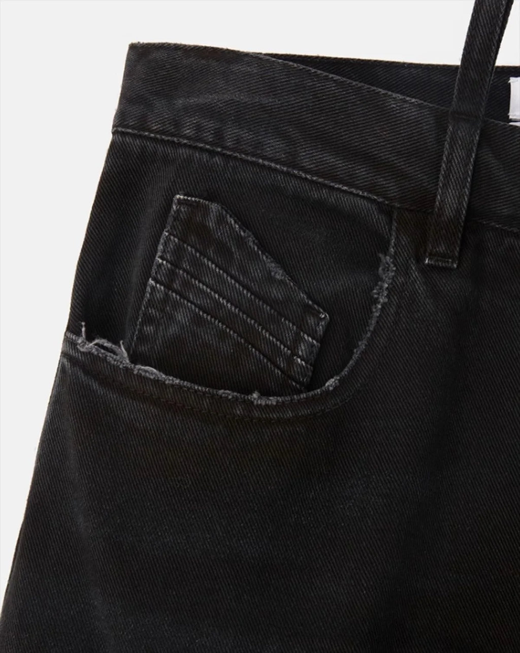 Fashion Women's Denim Pants Loose Waist Zip Hollow Out Solid Color Wide-leg Floor-length Jeans Autumn 2023 New Tide