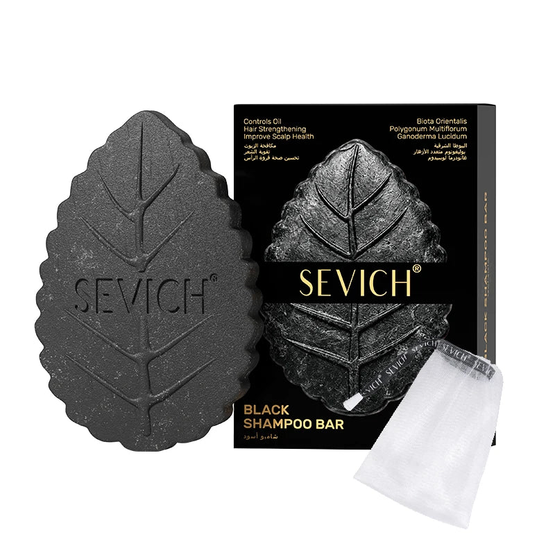 Black Shampoo Soap Natural Hair Darkening Bar Soap Deep Cleansing Nourish Hair Root Shampoo Soap Repair Dry Frizzy Scalp Care