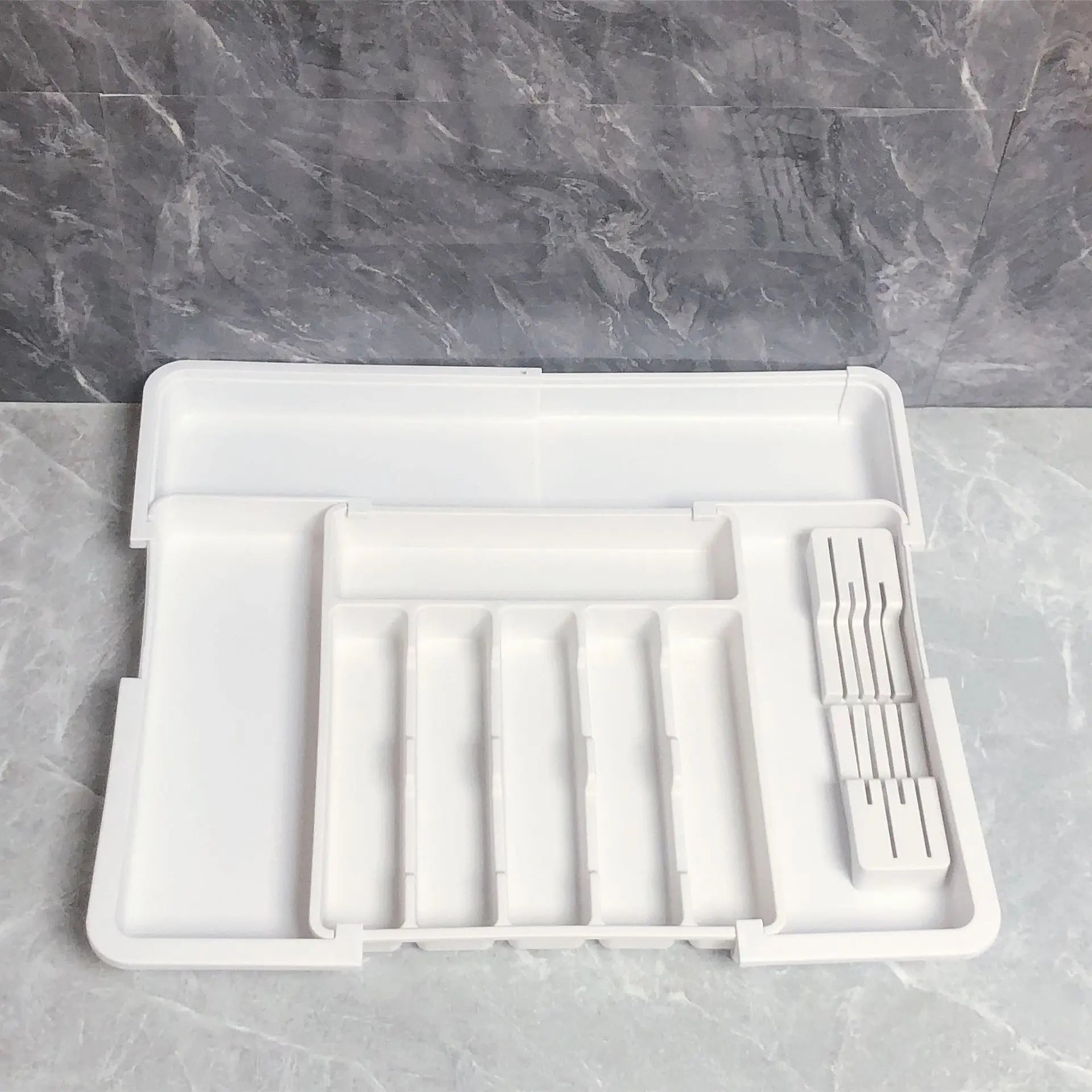 Adjustable Expandable Cutlery Drawer Organizer, Kitchen Utensil Storage Tray