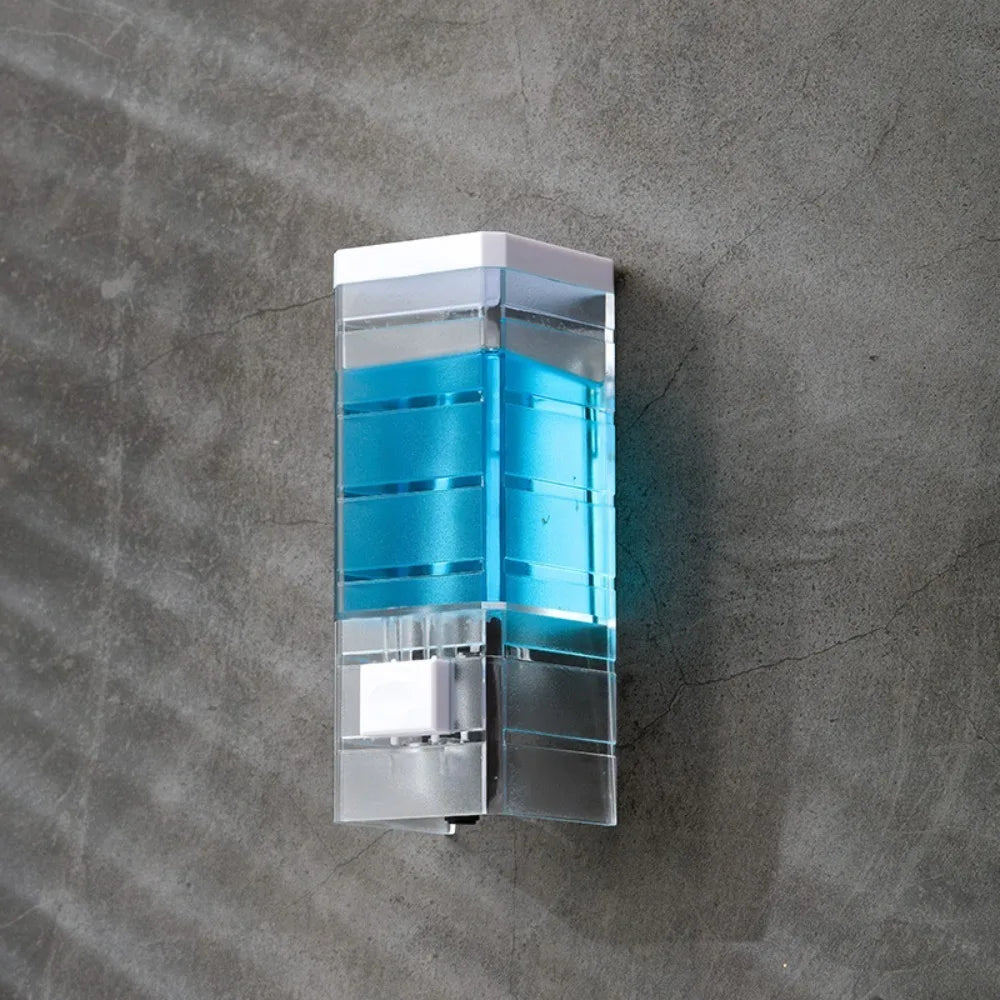 Bathroom Non-punching Manual Press Soap Dispenser Wall Hanging Traceless Paste Disinfectant Bottle Transparent Soap Dispenser