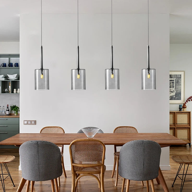 Modern Glass Pendant Lights - Minimalist Hanging Lamps for Dining Room, Bar, Bedroom & Bathroom Ceiling Lighting