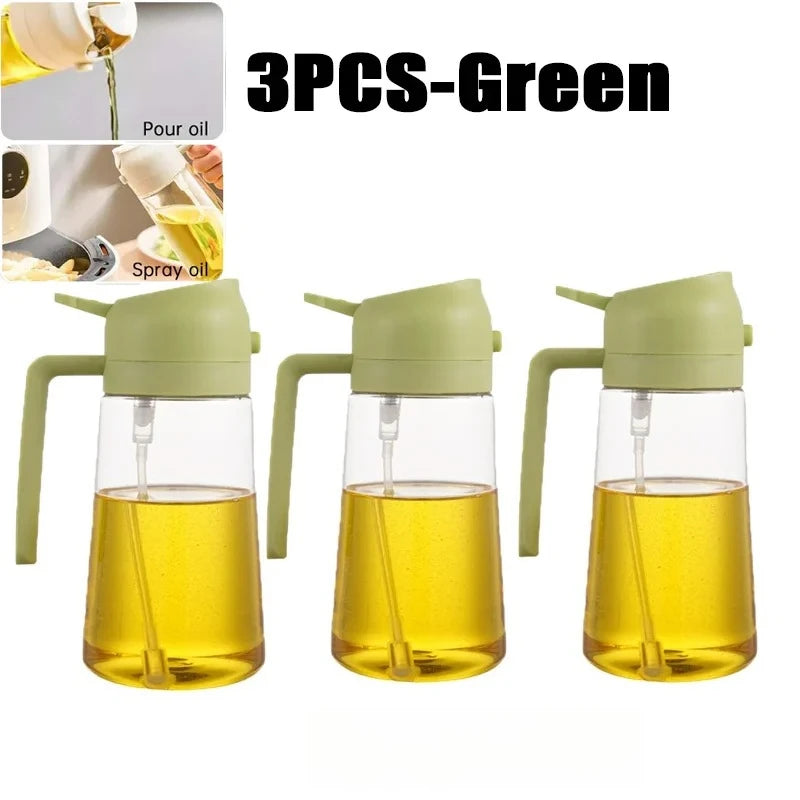 200/300/500ml Oil Spray Bottle BBQ Cooking Olive Oil Sprayer Plastic Baking Oil Spray Empty Bottle Vinegar Bottle Or  Oil brush