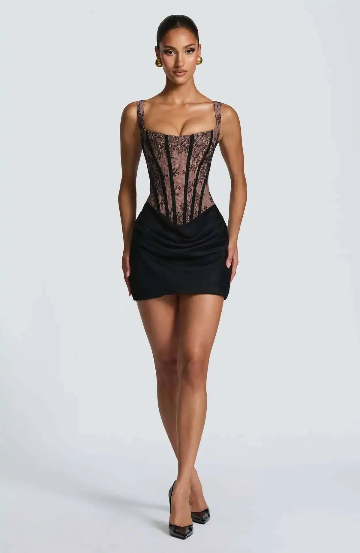 Avrilyaan Strapless Spaghetti Strap Sexy Dress Women Lace Patchwork Party Dress Bandage Backless Mini Summer Dress Vestidos