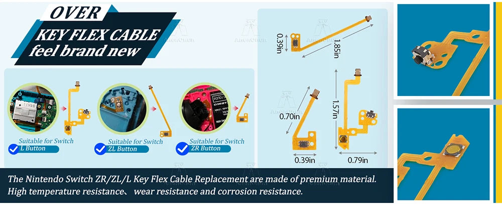 ZL ZR L Button Flex Cable for Switch/Switch OLED Joycon Replacement Repair Part Fix Unresponsive Shoulder Button & Broken Ribbon