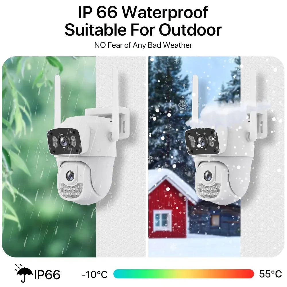 3.6mm Wide Angle Outdoors 6MP Tuya Smart Dome IP Camera Motion Detection POE CCTV 120 Degrees Security Video Surveillance Camera
