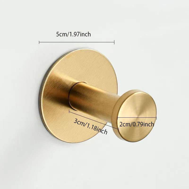 Towel Hooks Extra Sticky Stainless Wall Coat Racks Rustproof Hook Holder Wall Mount Punch-free Hanger for Kitchen Bathroom Home