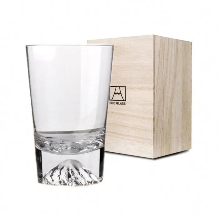 Transparent Snow Peak Tumbler,Fuji Mountain Whiskey Glass,Modern Whisky Drinking Glass，Luxury Scotch Glass,Artistic Rock Glass