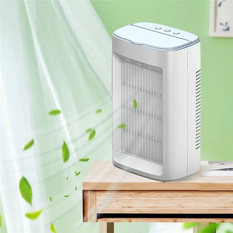 [B25B!】 Portable Mini Air Conditioner Fan USB Water Mist Fan Personal Air Cooling Fan Desktop Humidification Fan
