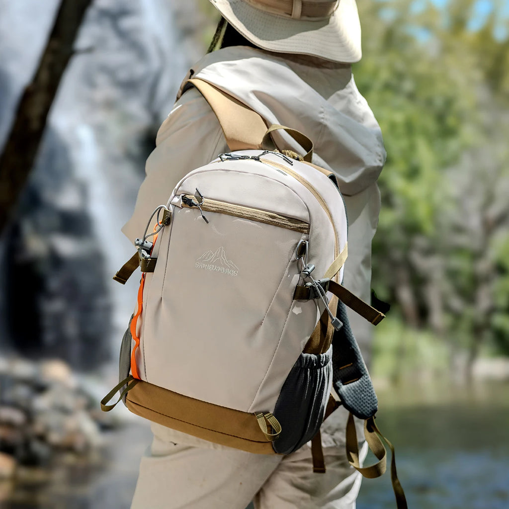 Outdoor Hiking Mountaineering Bag for Women, Lightweight Waterproof Ultra-Light Small Backpack 22 Liters Travel Climbing Lightweight Backpack for Junior High School Students and College Students