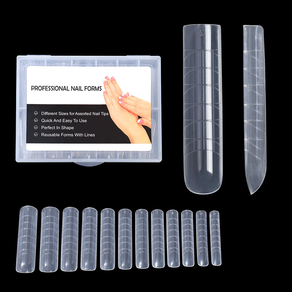 BNG Top Forms for Nails Dual Forms Nails Forms for Extension Full Cover Quick Building Gel Mold Tips Poly Nail Gel Mold